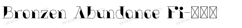 Bronzen Abundance Fi字体转换